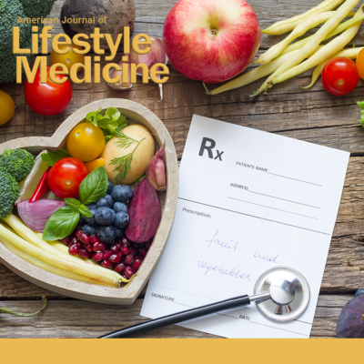 Ajlm Tile Volume 17 Issue 6, heart shaped bowl of fruit and vegetables next to a prescription pad and stethoscope